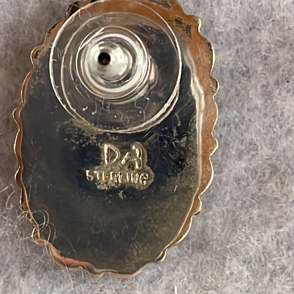 Turquoise & Sterling Earrings - Picture 3 of 3